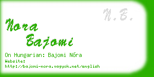 nora bajomi business card