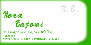 nora bajomi business card